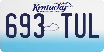 KY license plate 693TUL