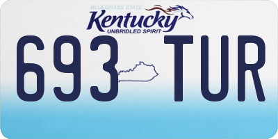 KY license plate 693TUR
