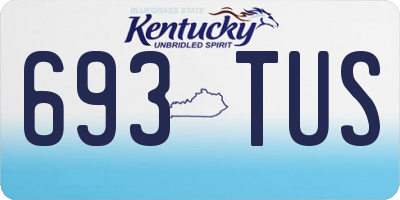 KY license plate 693TUS