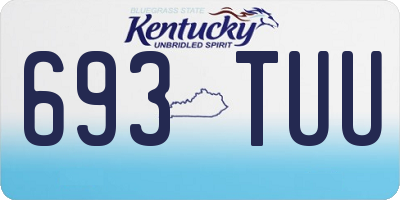 KY license plate 693TUU