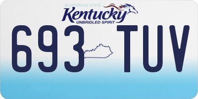 KY license plate 693TUV