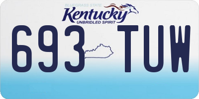 KY license plate 693TUW