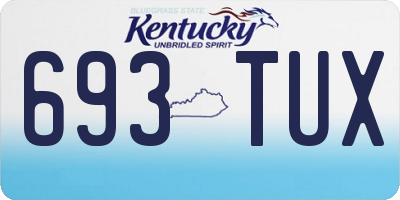 KY license plate 693TUX