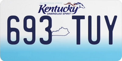 KY license plate 693TUY