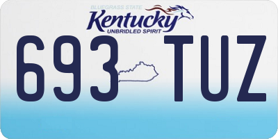 KY license plate 693TUZ