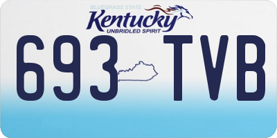 KY license plate 693TVB