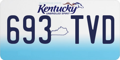 KY license plate 693TVD