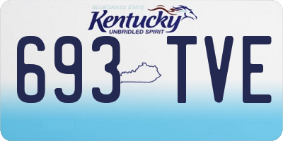 KY license plate 693TVE