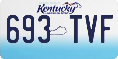 KY license plate 693TVF