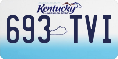 KY license plate 693TVI