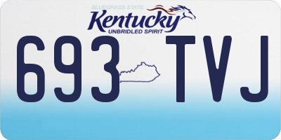 KY license plate 693TVJ