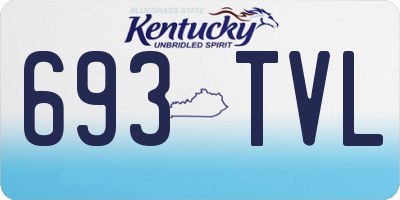 KY license plate 693TVL