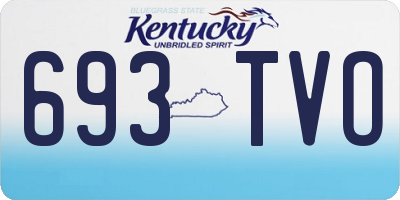 KY license plate 693TVO