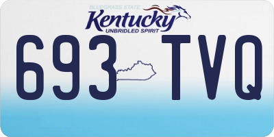 KY license plate 693TVQ