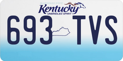 KY license plate 693TVS