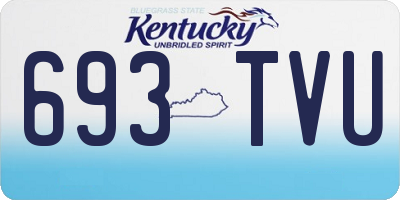 KY license plate 693TVU