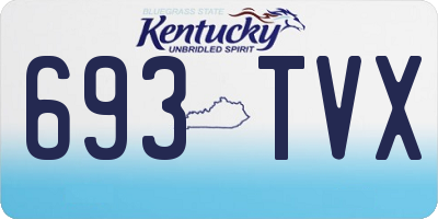 KY license plate 693TVX