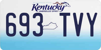 KY license plate 693TVY