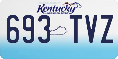 KY license plate 693TVZ