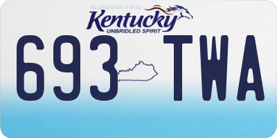 KY license plate 693TWA