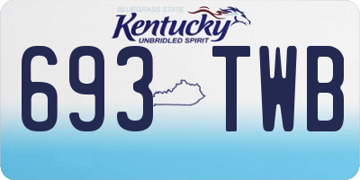 KY license plate 693TWB