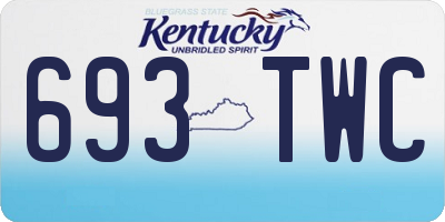 KY license plate 693TWC