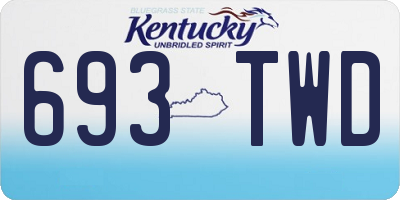KY license plate 693TWD