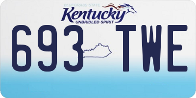 KY license plate 693TWE