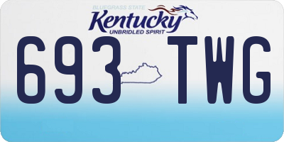 KY license plate 693TWG