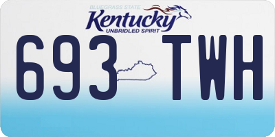 KY license plate 693TWH