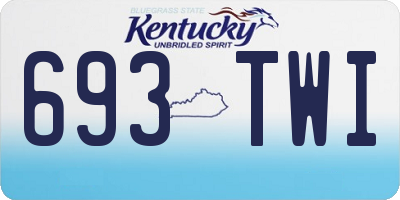 KY license plate 693TWI
