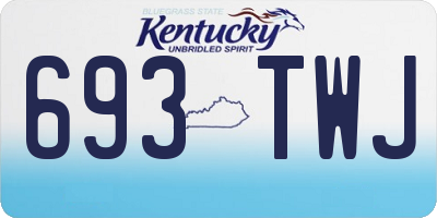 KY license plate 693TWJ