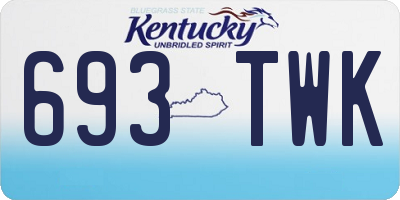 KY license plate 693TWK