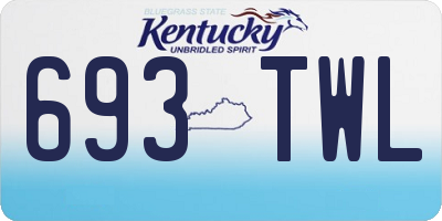 KY license plate 693TWL