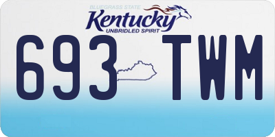 KY license plate 693TWM