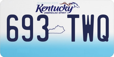 KY license plate 693TWQ