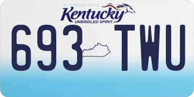 KY license plate 693TWU