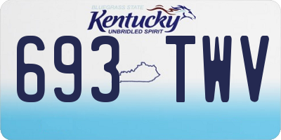KY license plate 693TWV