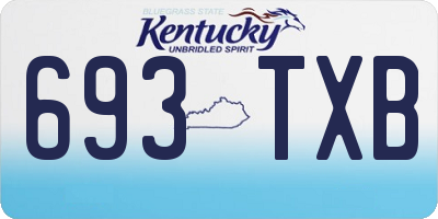 KY license plate 693TXB