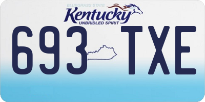 KY license plate 693TXE