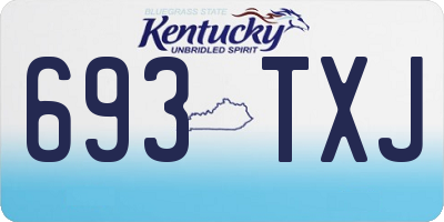 KY license plate 693TXJ