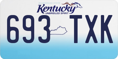 KY license plate 693TXK