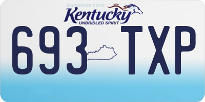 KY license plate 693TXP