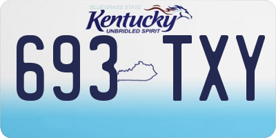 KY license plate 693TXY
