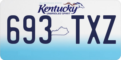 KY license plate 693TXZ