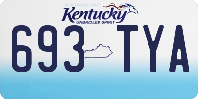 KY license plate 693TYA