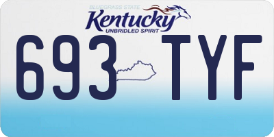 KY license plate 693TYF