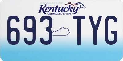 KY license plate 693TYG