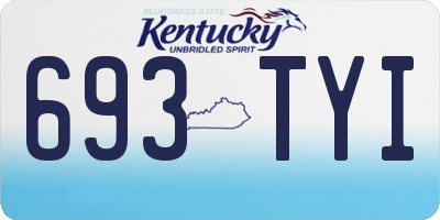KY license plate 693TYI