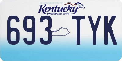 KY license plate 693TYK